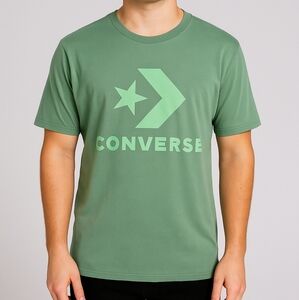 Converse Mens Size S Classic Fit Olive Green Tshirt